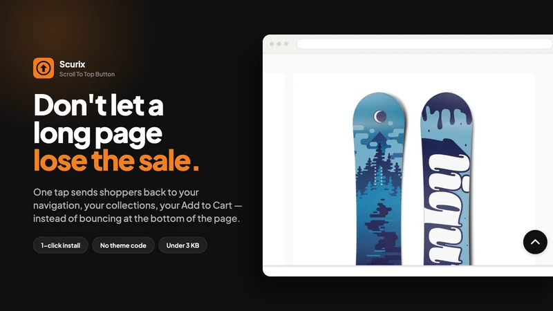 Scurix ‑ Scroll To Top Button