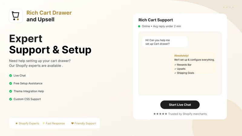 Rich Cart Drawer And Upsell