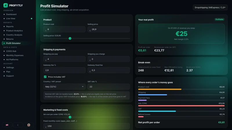 Profytly — Profit Analytics