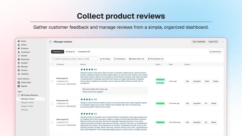 MP Product Reviews