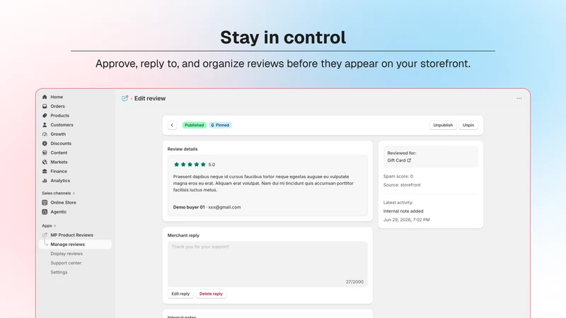 MP Product Reviews