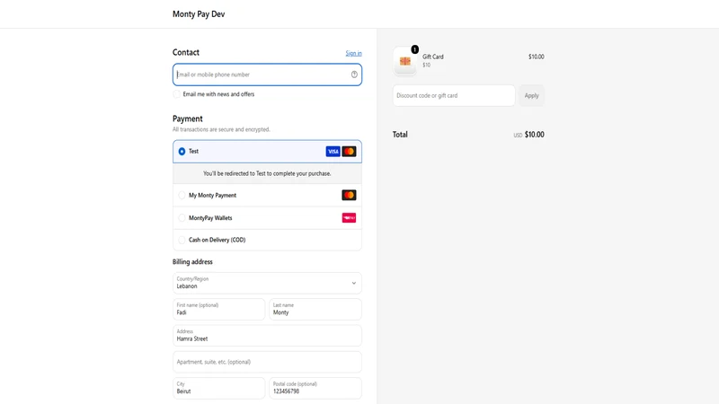 MontyPay Customization