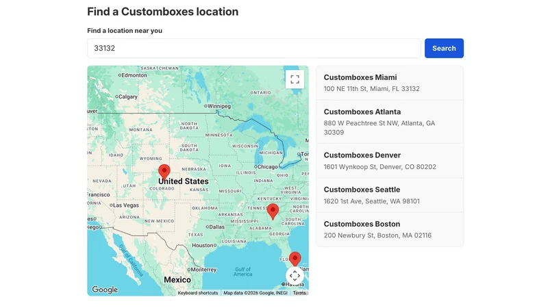 Arc4 Google Maps Store Locator