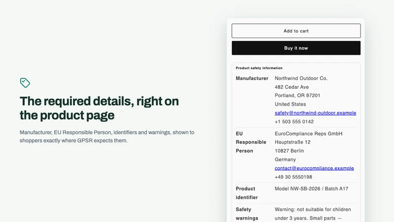 SafetyMark: GPSR Compliance
