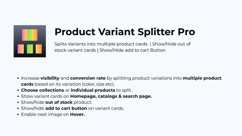 Product Variant Splitter Pro