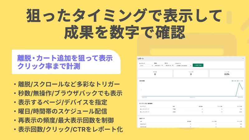 PopUpGo｜ポップアップで離脱防止・クーポン告知バナー