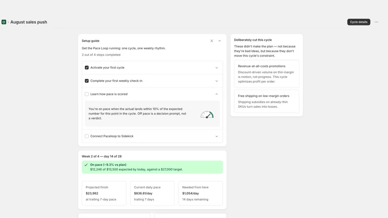 Paceloop: Free Store Audit