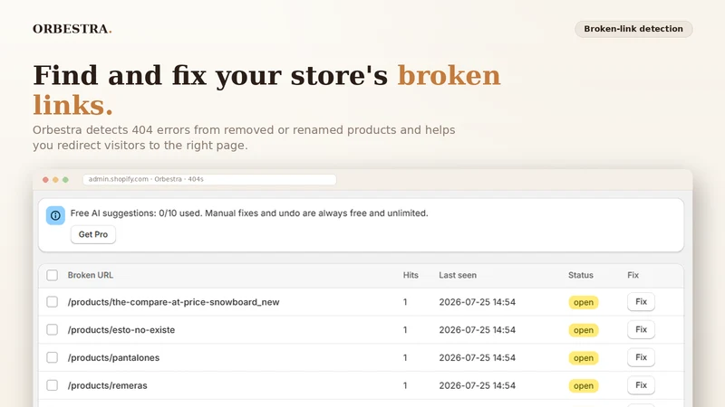 Orbestra: 404 & Redirects
