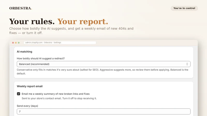 Orbestra: 404 & Redirects