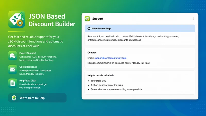 JSON Based Discount Builder
