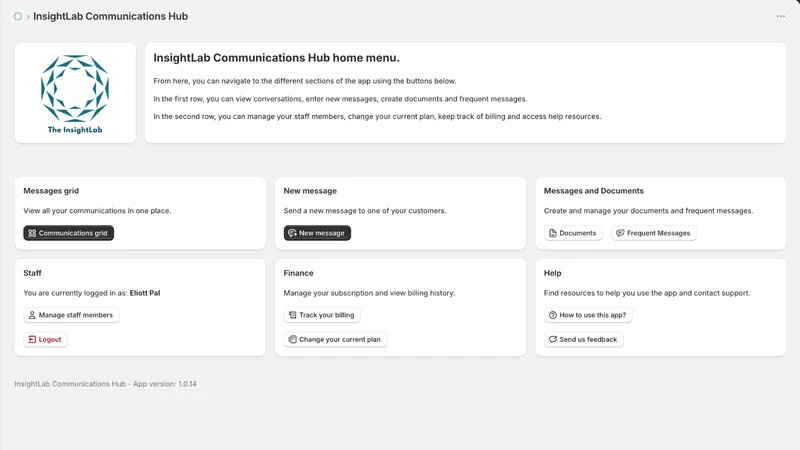 InsightLab Comms Hub
