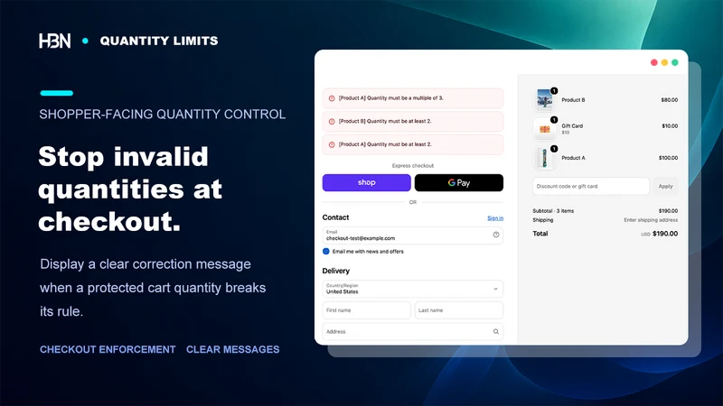 HBN: Quantity Limits