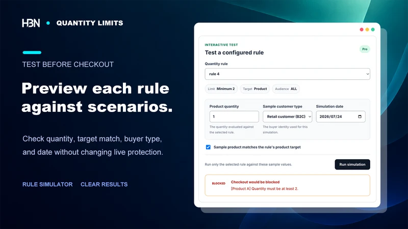 HBN: Quantity Limits