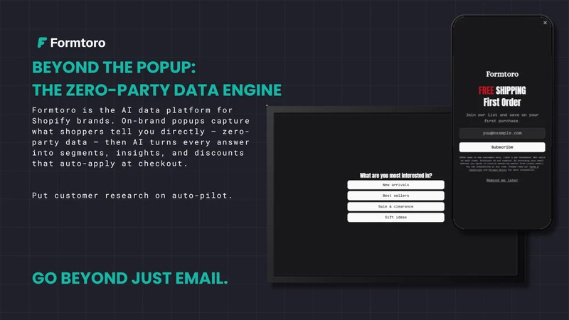 Formtoro: Email & Data Popups