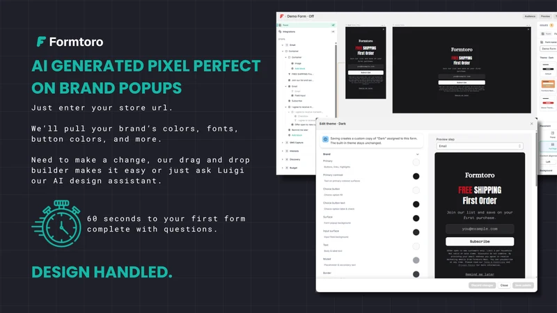 Formtoro: Email & Data Popups