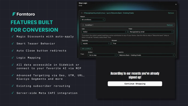 Formtoro: Email & Data Popups