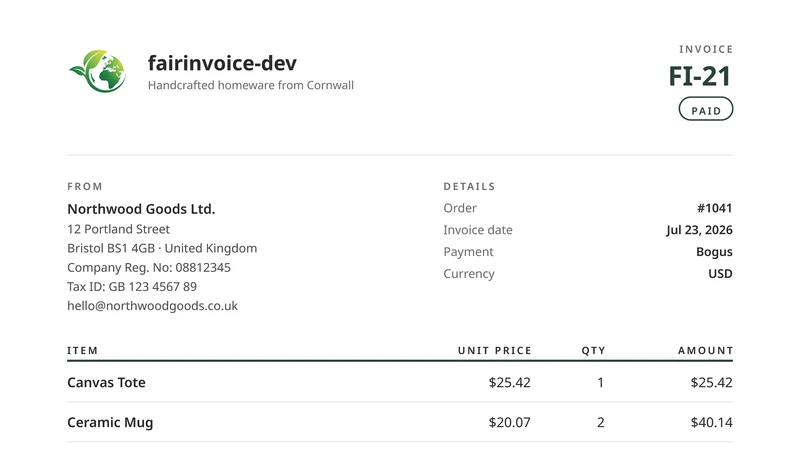 FairInvoice