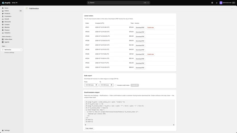 FairInvoice