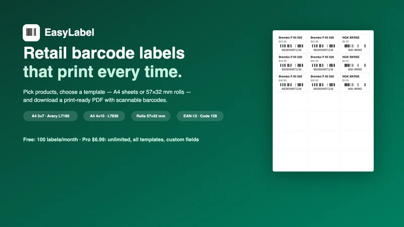 EasyLabel ‑ Labels & Docs
