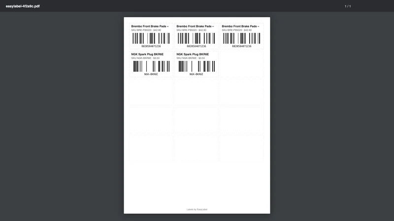 EasyLabel ‑ Labels & Docs
