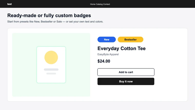 EasyBadge ‑ Product Badges