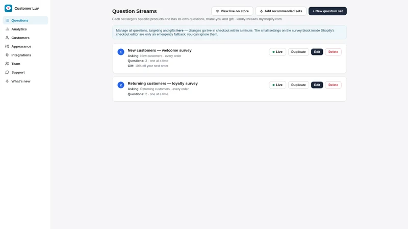 Customer Luv Surveys
