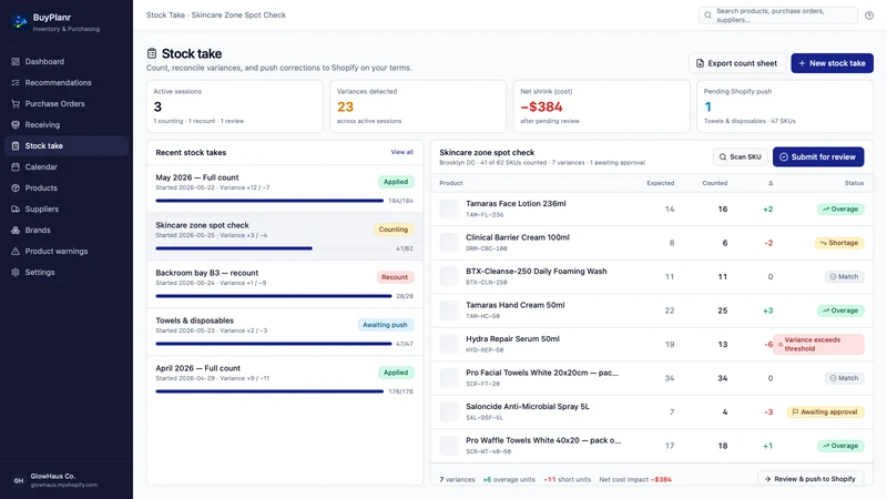 BuyPlanr ‑ Inventory Planner