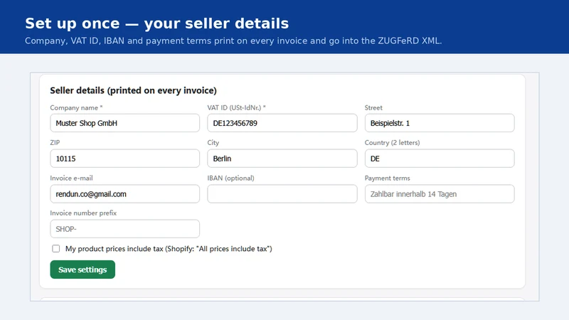 ZUGFeRD Invoice