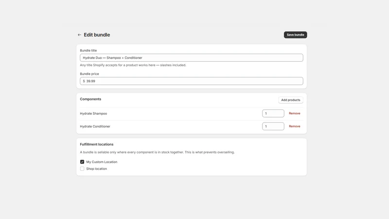 Solid Bundles: Inventory Sync
