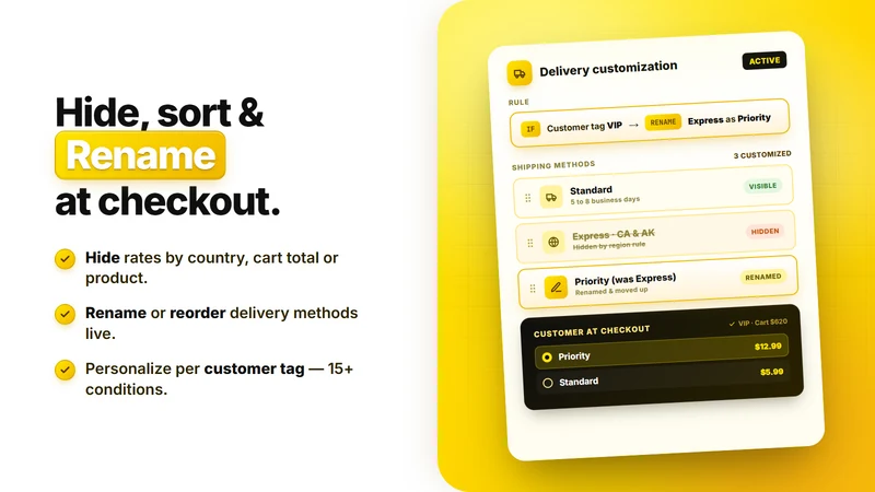 SMART Shipping Rates & Rules
