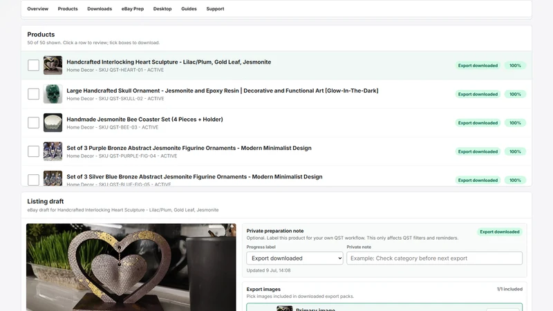 QST Listing Workspace