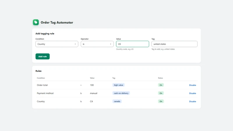 Tagflow — Order Tagger