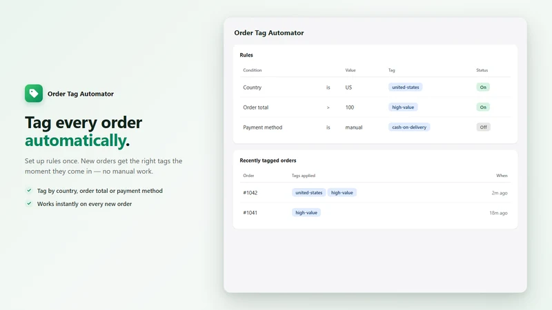 Tagflow — Order Tagger