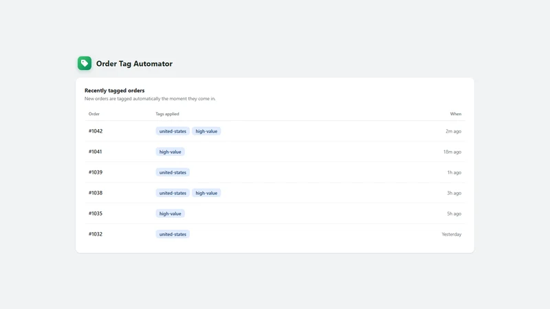 Tagflow — Order Tagger