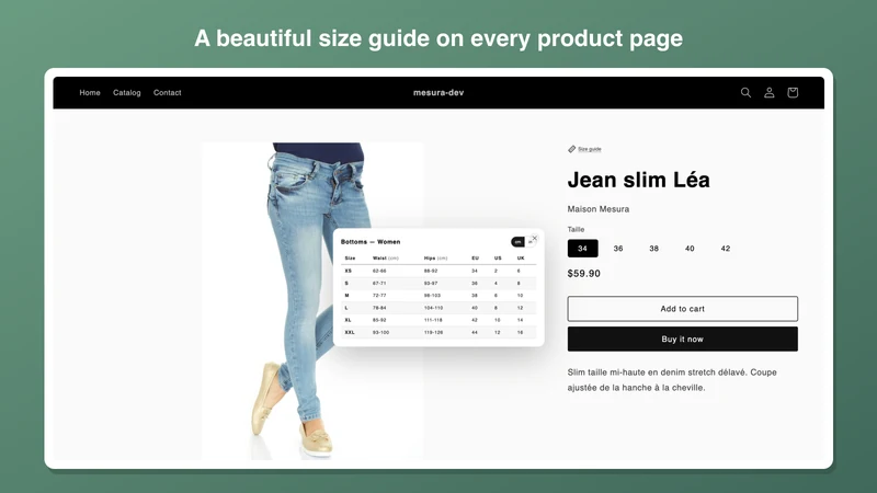 Mesura ‑ Size Charts & Guide