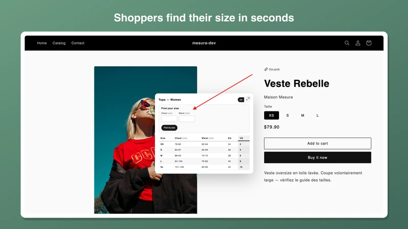 Mesura ‑ Size Charts & Guide