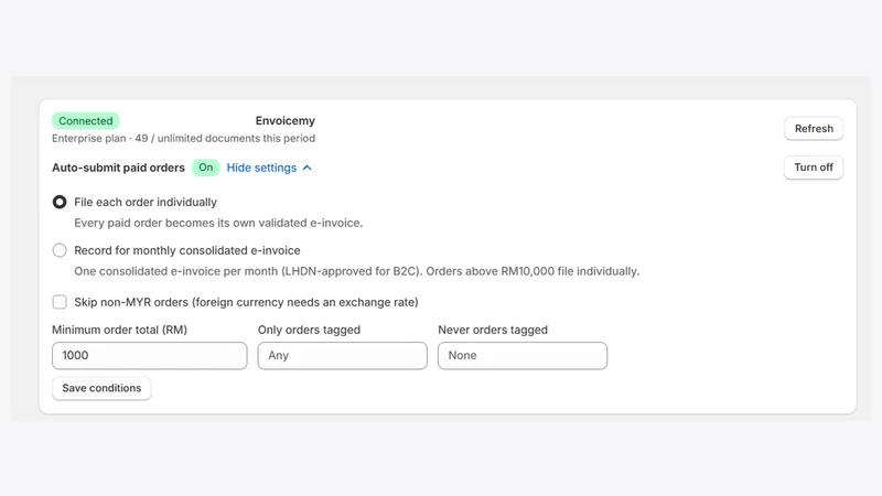 envoice: LHDN E‑Invoice