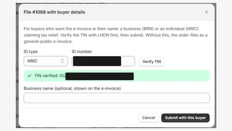 envoice: LHDN E‑Invoice