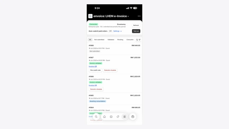envoice: LHDN E‑Invoice