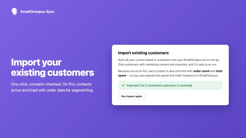 Customer Sync for EmailOctopus