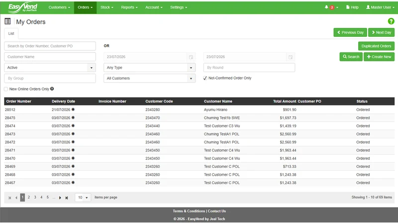 EasyVend Integration