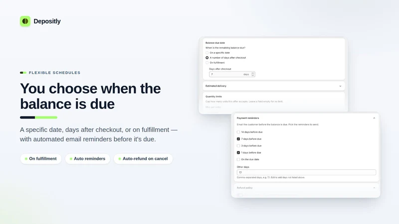 DP: Deposit & Partial Payment