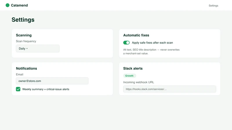 Catamend: Catalog Health & Fix