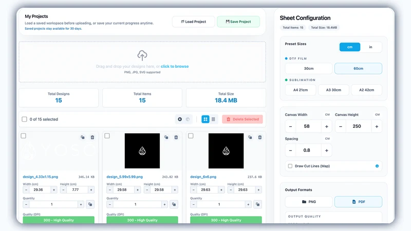 Auto Gang Sheet Builder