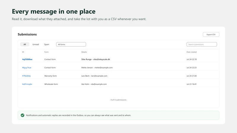 Appal Contact Form Builder