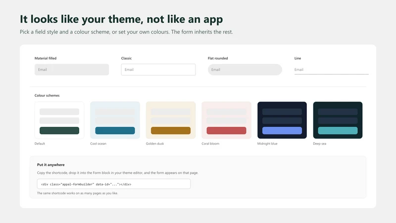 Appal Contact Form Builder