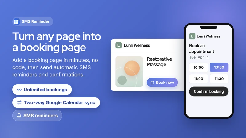 SMS Remind Appointment Booking