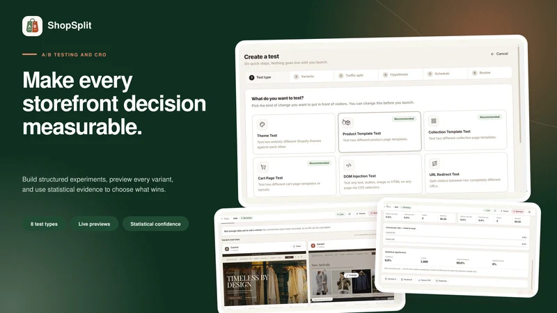 ShopSplit A/B Test & CRO