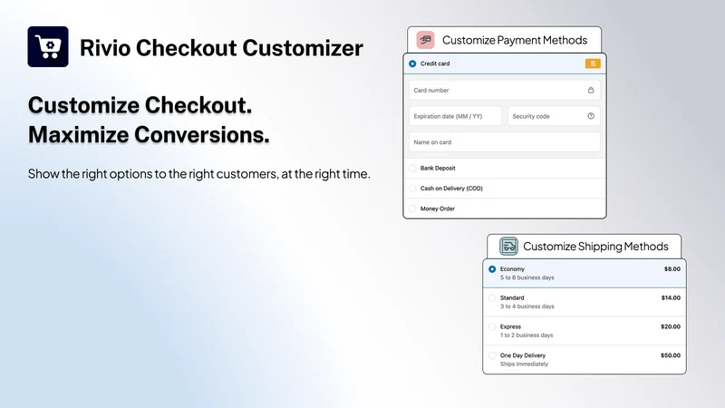 Rivio Checkout Customizer