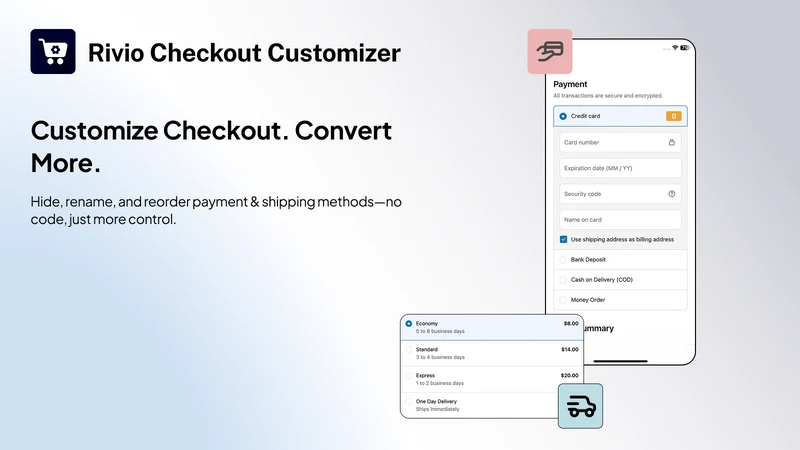 Rivio Checkout Customizer